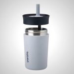 Grey Owala 12oz Stainless Steel Tumbler - Spill-Resistant Kids Cup for Ages 3+