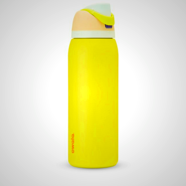 Yellow Owala 40oz FreeSip - Leak-Proof Insulated Water Bottle with Built-In Straw for All-Day Hydration