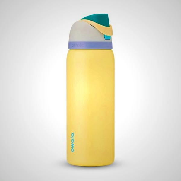 Yellow Owala 32oz FreeSip - Leak-Proof Insulated Water Bottle with Built-In Straw for On-the-Go Hydration