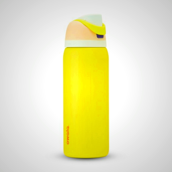 Yellow Owala 32oz FreeSip - Leak-Proof Insulated Water Bottle with Built-In Straw for Easy Hydration