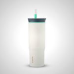 White Owala 24oz Insulated Tumbler with Removable Straw - Keeps Drinks Hot & Cold
