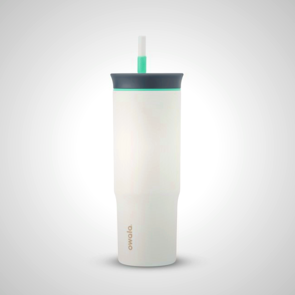 White Owala 24oz Insulated Tumbler with Removable Straw - Keeps Drinks Hot & Cold