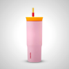 Pink Owala 24oz Stainless Steel Tumbler with Removable Straw - Hot & Cold Insulated Cup