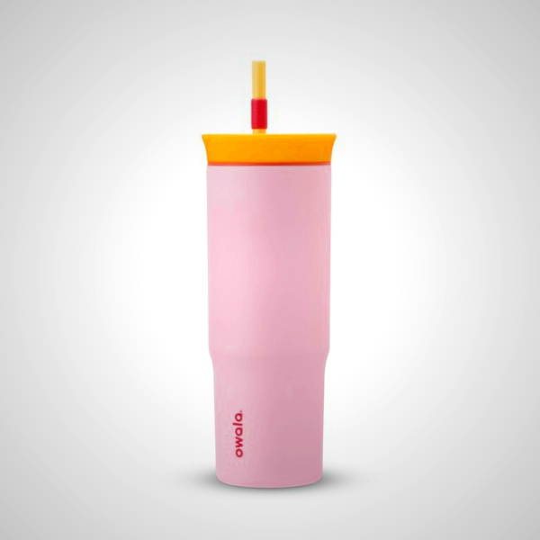 Pink Owala 24oz Stainless Steel Tumbler with Removable Straw - Hot & Cold Insulated Cup