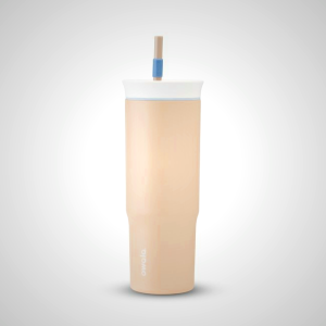 Owala 24oz Beige Tumbler - Insulated Stainless Steel Cupholder Friendly