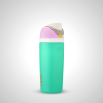 Green Owala 16oz FreeSip - Leak-Proof Insulated Kids Water Bottle with Built-In Straw for School & Sports